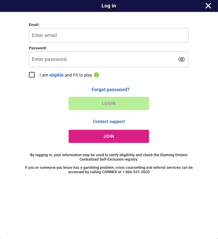 Fallsview Casino CA login